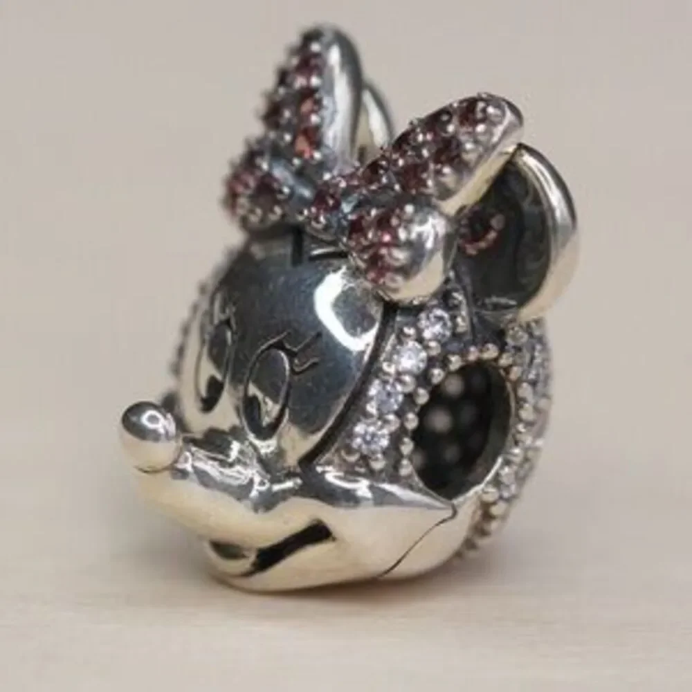 Pandora Minnie Mouse Charm with Pink Bow